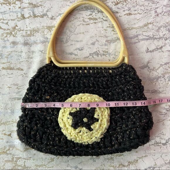 Vintage Crochet Carpet Handbag  - Picture 9 of 9